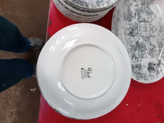 Juego de 4 Platos Cerámica Diseño Vintage