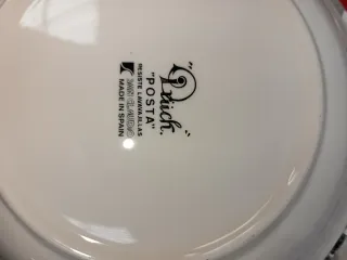 Juego de 4 Platos Cerámica Diseño Vintage