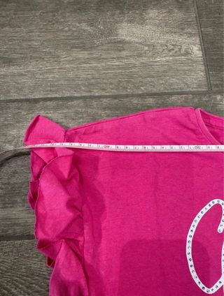 Maglietta fucsia con scritte Good Vibes