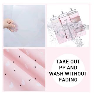 Organizador de cuna rosa con corazones