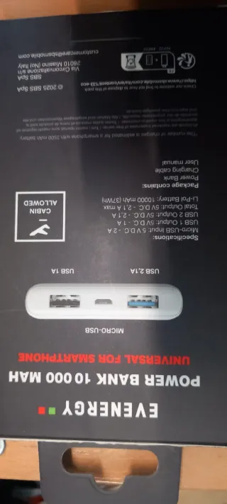 Powerbank 10000mAh Bianco EVENERGY