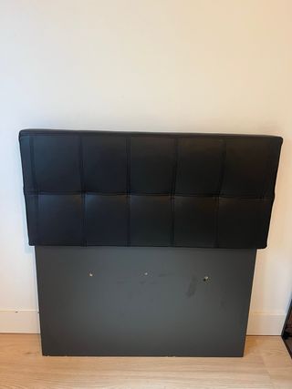Cabecero polipiel negro cama 90cm
