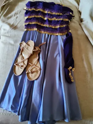 Completo Danza del Vientre Viola e Oro