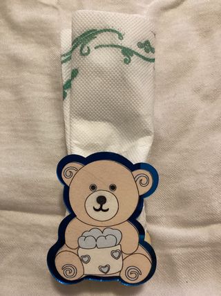 Porta tovaglioli orsetto legno e carta