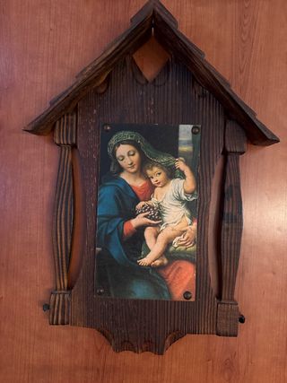 Retablo Madera Virgen con Niño