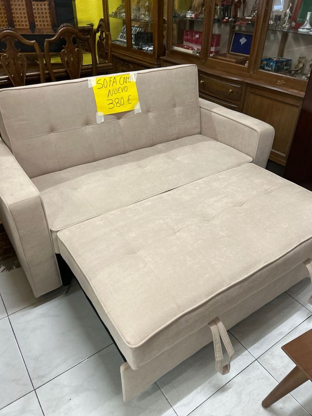 Sofá Cama Beige 2 Plazas ( tambien disponible Gris
