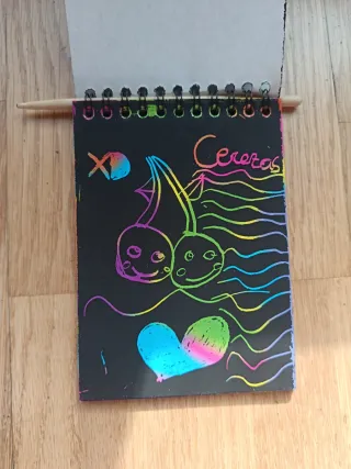 Cuaderno de arte para rascar para niñ@s.