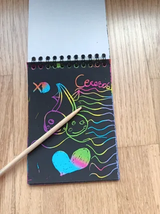Cuaderno de arte para rascar para niñ@s.