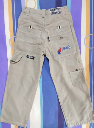 Pantalones anchos bordados Talla XS