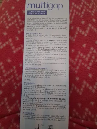 2×5€ Líquido lentillas 360ml