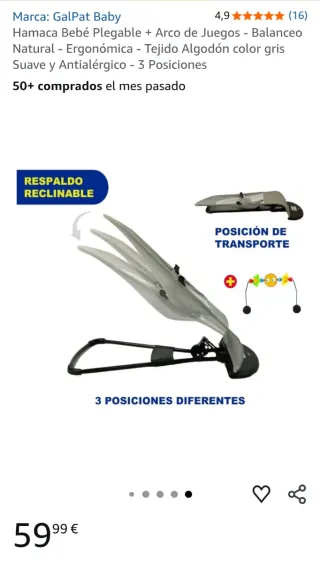 Hamaca bebé Galpat Plegable