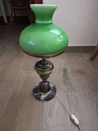 Lámpara Vintage Opalina Verde