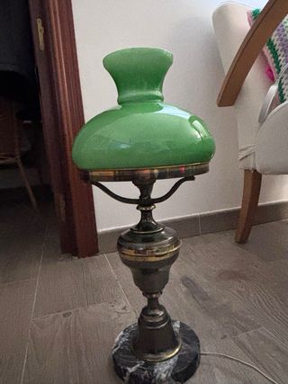 Lámpara Vintage Opalina Verde
