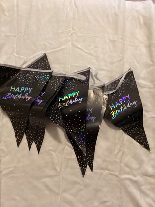 Striscioni Buon Compleanno Neri Stelle