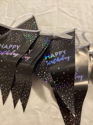 Striscioni Buon Compleanno Neri Stelle