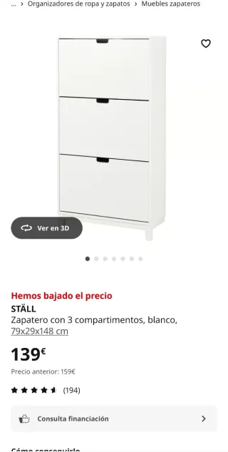 Mueble Zapatero Ikea Blanco