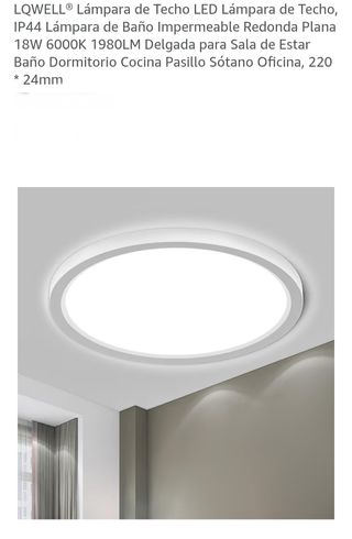 Lámpara Techo LED LQWELL Redonda Plana