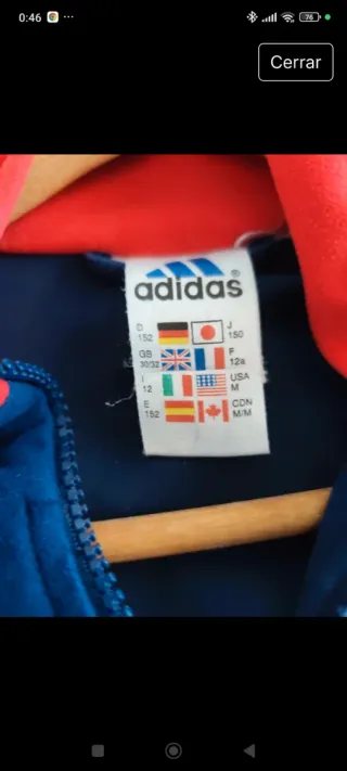 Chaqueta Adidas Azul y Roja