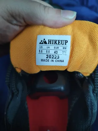 Zapatillas senderismo HIKEUP hombre gris/naranja