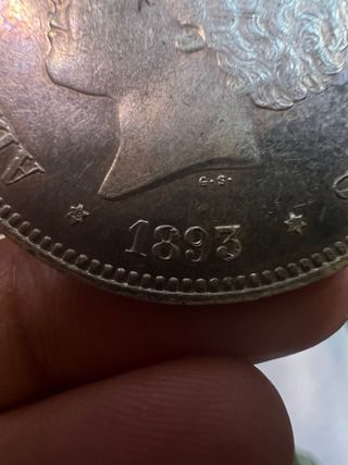 Moneda Plata Alfonso XIII 1893