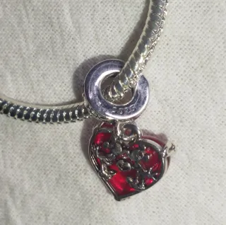 Collar estilo Pandora Corazón Mickey Minnie