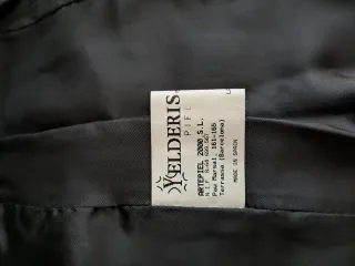 Abrigo Piel Ovino Negro Talla 44 Mujer Largo 100cm