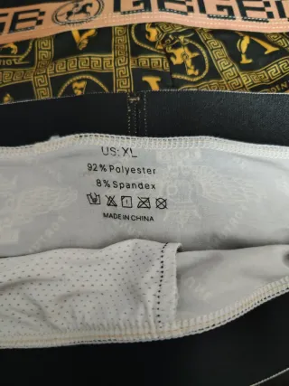 4 Calzoncillos Boxer Negro y Dorado