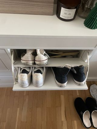 Zapatero blanco 4 compartimentos