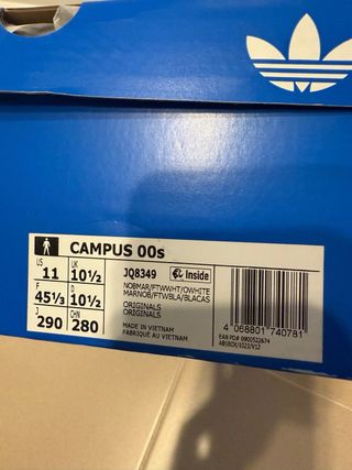 Adidas Campus Granate Talla 45 1/3