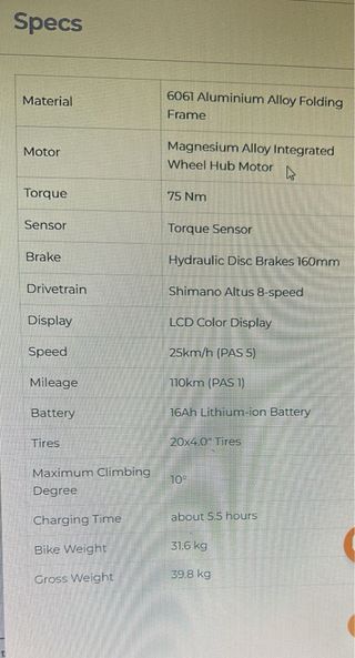 Bicicleta Eléctrica Plegable Negra