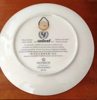 Piatto vintage UNICEF 1979