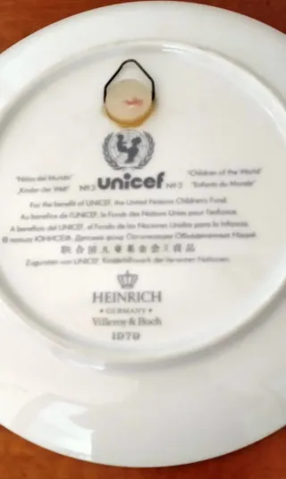 Piatto vintage UNICEF 1979