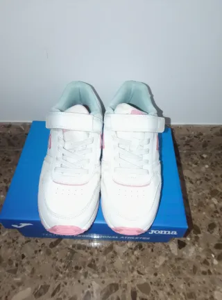 Zapatillas Joma niña blancas y rosas talla (33)