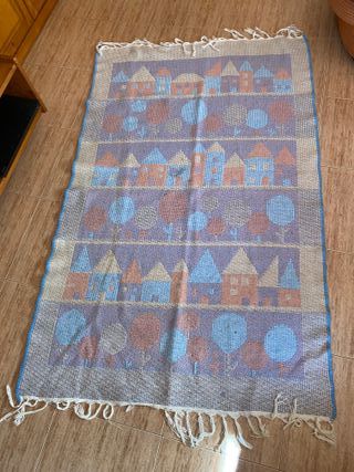 Alfombra 184x115 cm Diseño Casas y Árboles