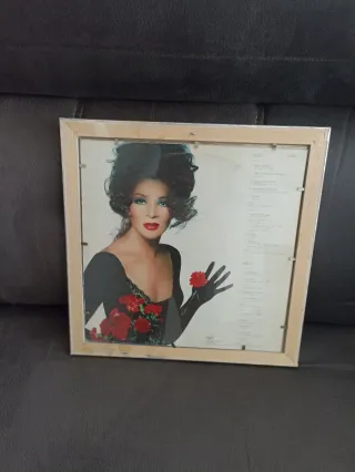 Vinilo Sara Montiel De Cine! Con marco plateado.