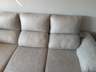 Sofá modular tela beige/gris
