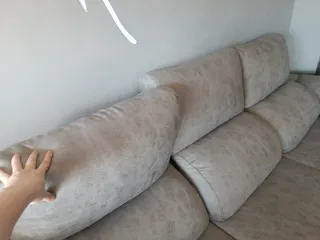 Sofá modular tela beige/gris