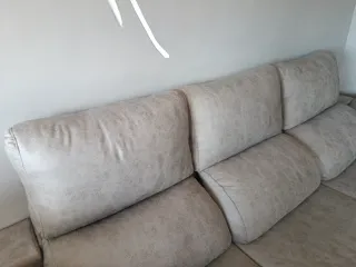 Sofá modular tela beige/gris