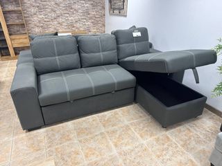 Sofá Cama Gris con Arcón ¡NUEVO Estrenar!