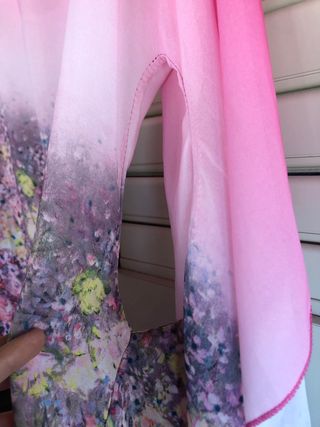 Blusa floreale rosa taglia unica