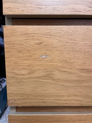 Cómoda alta madera 6 cajones