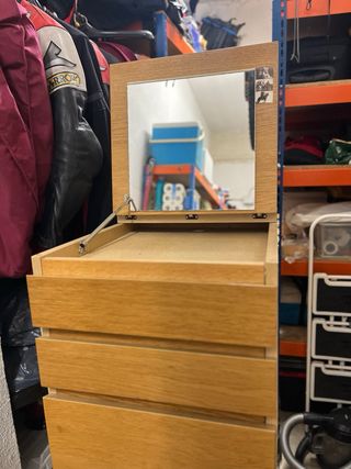 Cómoda alta madera 6 cajones