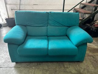 Sofá 2 plazas turquesa