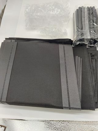 SONGMICS Zapatero, 10 Niveles, Zapatero de Entrada 28 x 58 x 160 cm con Cubierta de Tela, Delgado, Marco de Metal, Negro RXJ10H