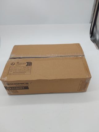 SONGMICS Zapatero, 10 Niveles, Zapatero de Entrada 28 x 58 x 160 cm con Cubierta de Tela, Delgado, Marco de Metal, Negro RXJ10H