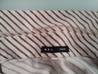 Camicia Sasch tg M a righe bianca e marrone