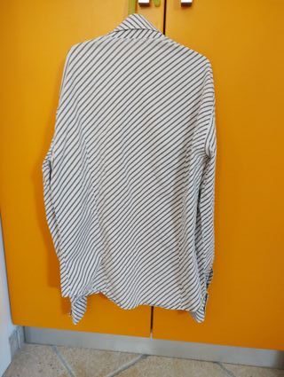 Camicia Sasch tg M a righe bianca e marrone