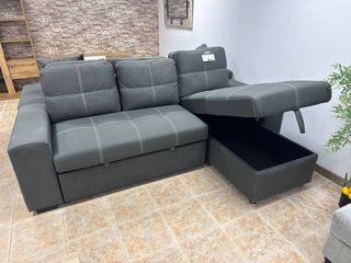 Sofá Cama Gris Relax con Arcón NUEVO Caja