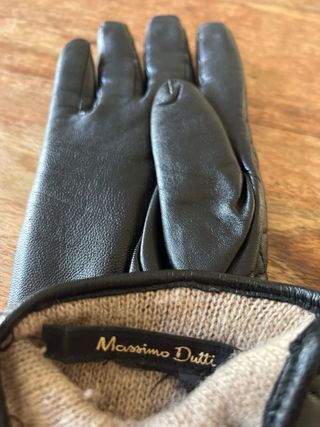 Guantes Piel Massimo Dutti Negros