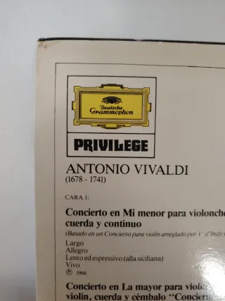 Vinilo Antonio Vivaldi 4 Conciertos Célebres